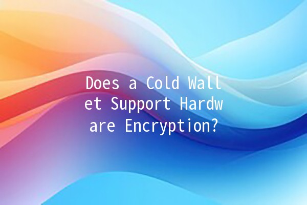 Does a Cold Wallet Support Hardware Encryption? 🔒💻