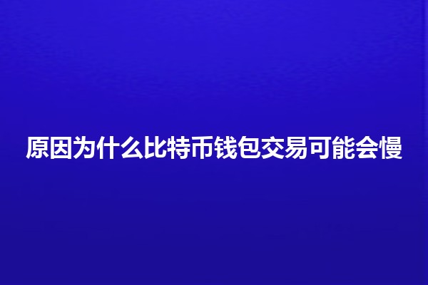 Reasons Why BitPie Wallet Transactions Might Be Slow 🐢💰